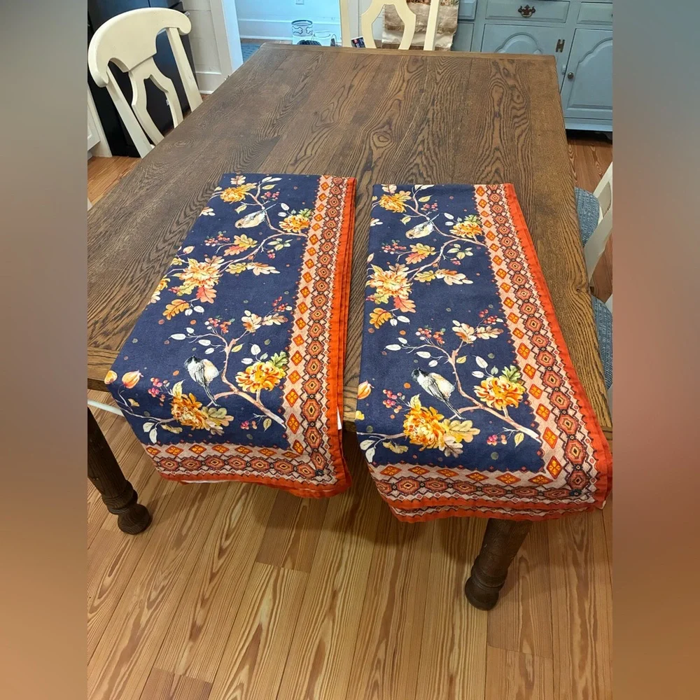• “Maison d’Hermine floral, Birds 54 x 70 set of 2Tablecloth 100% Cotton”